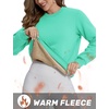 image:imageTACVASEN Womens Fleece Lined Sweatshirt Crewneck Winter Sherpa Pullover  Thermal Shirt Long Sleeve Warm Tops Fuzzy Cozy Sweaters No HoodMint Green
