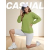image:imageTACVASEN Womens Fleece Lined Sweatshirt Crewneck Winter Sherpa Pullover  Thermal Shirt Long Sleeve Warm Tops Fuzzy Cozy Sweaters No HoodOlive Green