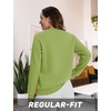 image:imageTACVASEN Womens Fleece Lined Sweatshirt Crewneck Winter Sherpa Pullover  Thermal Shirt Long Sleeve Warm Tops Fuzzy Cozy Sweaters No HoodOlive Green