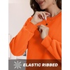 image:imageTACVASEN Womens Fleece Lined Sweatshirt Crewneck Winter Sherpa Pullover  Thermal Shirt Long Sleeve Warm Tops Fuzzy Cozy Sweaters No HoodOrange