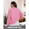 image:imageTACVASEN Womens Fleece Lined Sweatshirt Crewneck Winter Sherpa Pullover  Thermal Shirt Long Sleeve Warm Tops Fuzzy Cozy Sweaters No HoodPink Grey