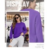 image:imageTACVASEN Womens Fleece Lined Sweatshirt Crewneck Winter Sherpa Pullover  Thermal Shirt Long Sleeve Warm Tops Fuzzy Cozy Sweaters No HoodPurple