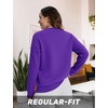 image:imageTACVASEN Womens Fleece Lined Sweatshirt Crewneck Winter Sherpa Pullover  Thermal Shirt Long Sleeve Warm Tops Fuzzy Cozy Sweaters No HoodPurple