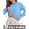 image:imageTACVASEN Womens Fleece Lined Sweatshirt Crewneck Winter Sherpa Pullover  Thermal Shirt Long Sleeve Warm Tops Fuzzy Cozy Sweaters No HoodSky Blue