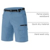 image:imageTACVASEN Mens Summer Outdoor Shorts 710 Cargo Casual Golf Hiking  Lightweight Quick Dry Water Resistant Stretch Breathable Moisture Wicking 5 Pockets Dress Fishing Travel Work No BeltLight Blue