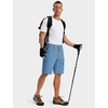 image:imageTACVASEN Mens Summer Outdoor Shorts 710 Cargo Casual Golf Hiking  Lightweight Quick Dry Water Resistant Stretch Breathable Moisture Wicking 5 Pockets Dress Fishing Travel Work No BeltLight Blue