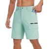 image:imageTACVASEN Mens Summer Outdoor Shorts 710 Cargo Casual Golf Hiking  Lightweight Quick Dry Water Resistant Stretch Breathable Moisture Wicking 5 Pockets Dress Fishing Travel Work No BeltLlakeblue