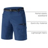 image:imageTACVASEN Mens Summer Outdoor Shorts 710 Cargo Casual Golf Hiking  Lightweight Quick Dry Water Resistant Stretch Breathable Moisture Wicking 5 Pockets Dress Fishing Travel Work No BeltBlue