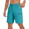 image:imageTACVASEN Mens Summer Outdoor Shorts 710 Cargo Casual Golf Hiking  Lightweight Quick Dry Water Resistant Stretch Breathable Moisture Wicking 5 Pockets Dress Fishing Travel Work No BeltLake Blue