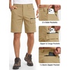 image:imageTACVASEN Mens Summer Outdoor Shorts 710 Cargo Casual Golf Hiking  Lightweight Quick Dry Water Resistant Stretch Breathable Moisture Wicking 5 Pockets Dress Fishing Travel Work No Belt03 Khaki