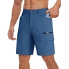 image:imageTACVASEN Mens Summer Outdoor Shorts 710 Cargo Casual Golf Hiking  Lightweight Quick Dry Water Resistant Stretch Breathable Moisture Wicking 5 Pockets Dress Fishing Travel Work No BeltBlue Grey