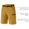 image:imageTACVASEN Mens Summer Outdoor Shorts 710 Cargo Casual Golf Hiking  Lightweight Quick Dry Water Resistant Stretch Breathable Moisture Wicking 5 Pockets Dress Fishing Travel Work No BeltTurmeric