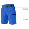 image:imageTACVASEN Mens Summer Outdoor Shorts 710 Cargo Casual Golf Hiking  Lightweight Quick Dry Water Resistant Stretch Breathable Moisture Wicking 5 Pockets Dress Fishing Travel Work No BeltColor Blue