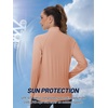 image:imageTACVASEN Womens Lightweight Athletic Jacket UPF 50 Long Sleeve Sun Shirt  Sweatshirt Ladies Tops Activewear Summer Zip Up Pockets UV Protection Light Dry Fit Workout Yoga Exercise Casual GolfApricot