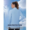 image:imageTACVASEN Womens Lightweight Athletic Jacket UPF 50 Long Sleeve Sun Shirt  Sweatshirt Ladies Tops Activewear Summer Zip Up Pockets UV Protection Light Dry Fit Workout Yoga Exercise Casual GolfBlue