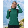 image:imageTACVASEN Womens Lightweight Athletic Jacket UPF 50 Long Sleeve Sun Shirt  Sweatshirt Ladies Tops Activewear Summer Zip Up Pockets UV Protection Light Dry Fit Workout Yoga Exercise Casual GolfEgreen