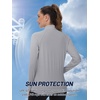 image:imageTACVASEN Womens Lightweight Athletic Jacket UPF 50 Long Sleeve Sun Shirt  Sweatshirt Ladies Tops Activewear Summer Zip Up Pockets UV Protection Light Dry Fit Workout Yoga Exercise Casual GolfLight Gray