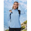 image:imageTACVASEN Womens Lightweight Athletic Jacket UPF 50 Long Sleeve Sun Shirt  Sweatshirt Ladies Tops Activewear Summer Zip Up Pockets UV Protection Light Dry Fit Workout Yoga Exercise Casual GolfBlue
