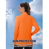 image:imageTACVASEN Womens Lightweight Athletic Jacket UPF 50 Long Sleeve Sun Shirt  Sweatshirt Ladies Tops Activewear Summer Zip Up Pockets UV Protection Light Dry Fit Workout Yoga Exercise Casual GolfOrange