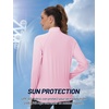 image:imageTACVASEN Womens Lightweight Athletic Jacket UPF 50 Long Sleeve Sun Shirt  Sweatshirt Ladies Tops Activewear Summer Zip Up Pockets UV Protection Light Dry Fit Workout Yoga Exercise Casual Golf04 Light Pink