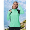 image:imageTACVASEN Womens Lightweight Athletic Jacket UPF 50 Long Sleeve Sun Shirt  Sweatshirt Ladies Tops Activewear Summer Zip Up Pockets UV Protection Light Dry Fit Workout Yoga Exercise Casual GolfMint Green