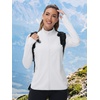 image:imageTACVASEN Womens Lightweight Athletic Jacket UPF 50 Long Sleeve Sun Shirt  Sweatshirt Ladies Tops Activewear Summer Zip Up Pockets UV Protection Light Dry Fit Workout Yoga Exercise Casual Golf03 White