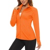 image:imageTACVASEN Womens Lightweight Athletic Jacket UPF 50 Long Sleeve Sun Shirt  Sweatshirt Ladies Tops Activewear Summer Zip Up Pockets UV Protection Light Dry Fit Workout Yoga Exercise Casual GolfOrange