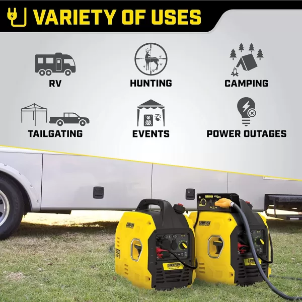 Champion Power Equipment 201323 2500-Watt Ultralight Portable Dual Fuel Inverter Generator with CO Shield