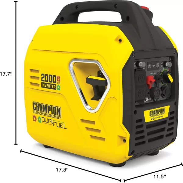 Champion Power Equipment 201323 2500-Watt Ultralight Portable Dual Fuel Inverter Generator with CO Shield