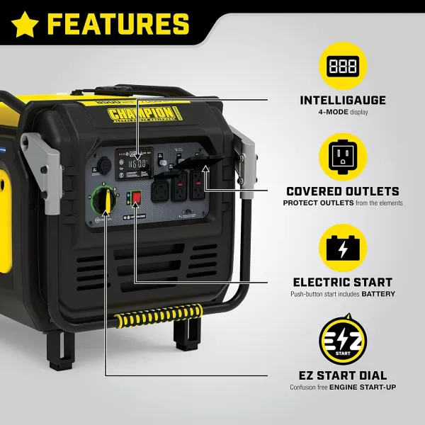 Champion Power Equipment 201323 2500-Watt Ultralight Portable Dual Fuel Inverter Generator with CO Shield