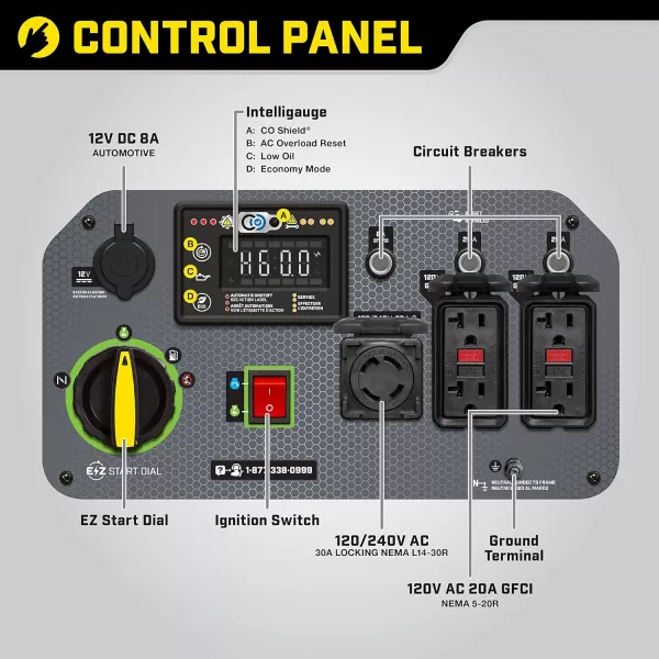 Champion Power Equipment 201323 2500-Watt Ultralight Portable Dual Fuel Inverter Generator with CO Shield