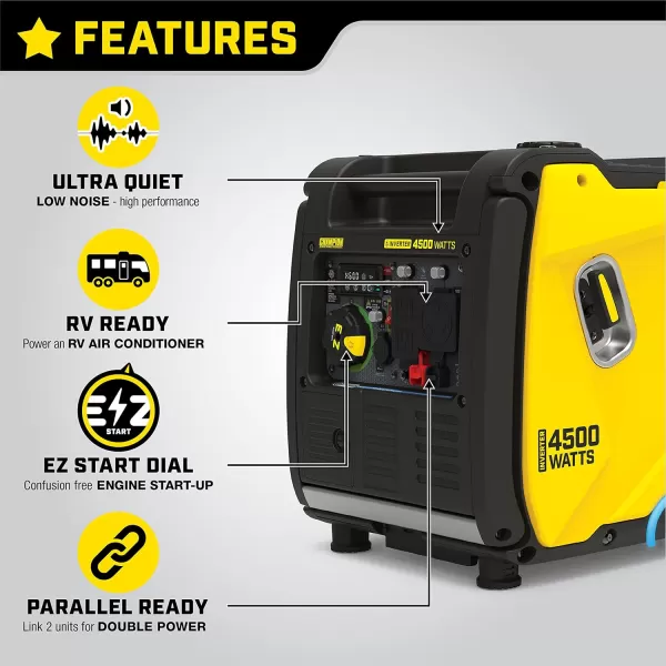 Champion Power Equipment 201323 2500-Watt Ultralight Portable Dual Fuel Inverter Generator with CO Shield