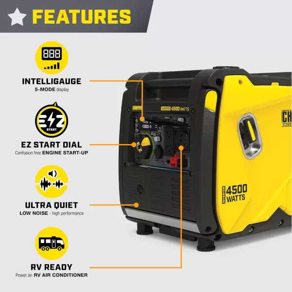 Champion Power Equipment 201323 2500-Watt Ultralight Portable Dual Fuel Inverter Generator with CO Shield