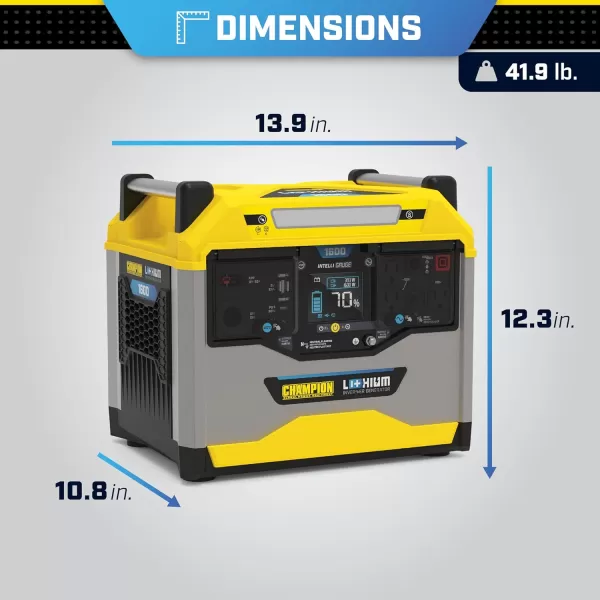 imageChampion Power Equipment 1638Wh Lithium Ion Expansion Battery and 200Watt Solar Panel1638Wh Solar Power Station  200W Solar Panel