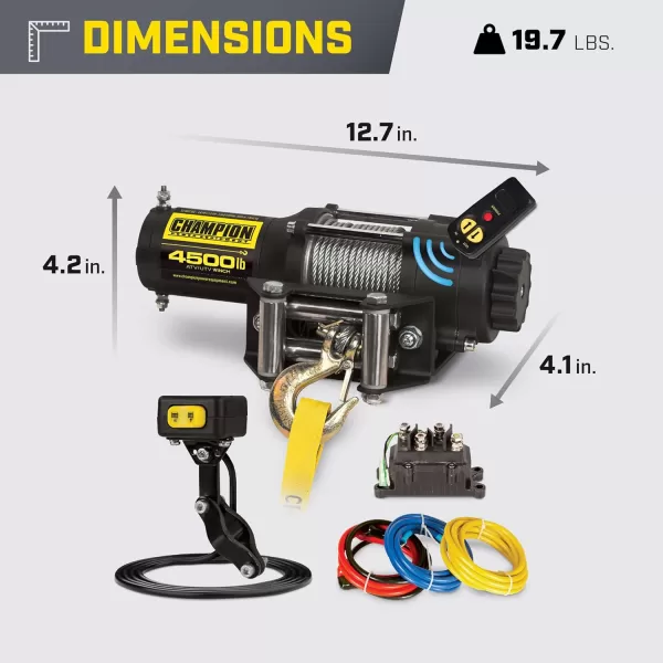 imageChampion Power Equipment 2000lb MarineTrailer Utility Winch KitWinch Kit