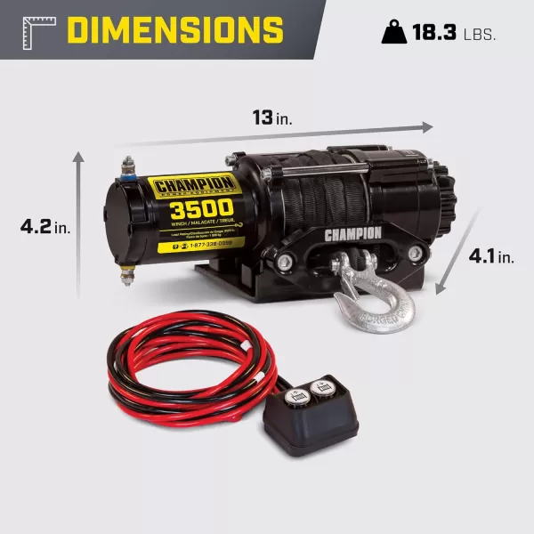 imageChampion Power Equipment 2000lb MarineTrailer Utility Winch KitWinch Kit