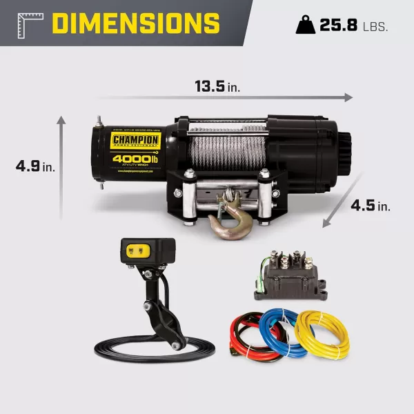 imageChampion Power Equipment 2000lb MarineTrailer Utility Winch KitWinch Kit