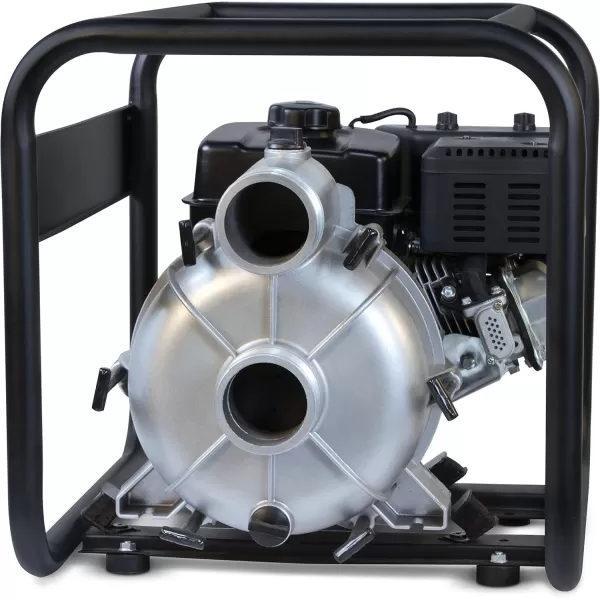 imageChampion Power Equipment 2Inch GasPowered SemiTrash Water Transfer Pump with Hose and Wheel Kit3 Semi Trash  196cc Engine  09 Gal