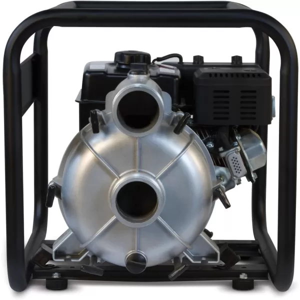 imageChampion Power Equipment 2Inch GasPowered SemiTrash Water Transfer Pump with Hose and Wheel Kit3 Semi Trash  196cc Engine  09 Gal