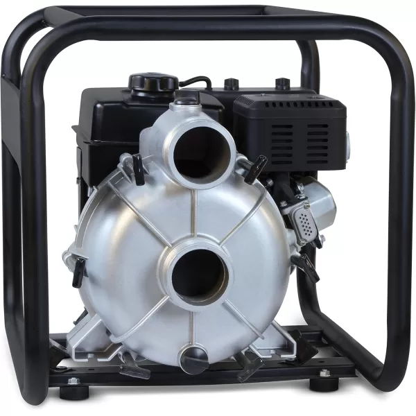 imageChampion Power Equipment 2Inch GasPowered SemiTrash Water Transfer Pump with Hose and Wheel Kit3 Semi Trash  196cc Engine  09 Gal