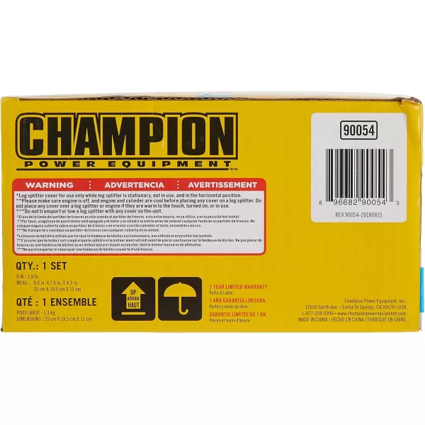 imageChampion WeatherResistant Storage Cover for 1527Ton Log Splitters15  27 Ton  Vinyl  Drawstring