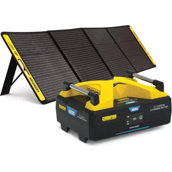 imageChampion Power Equipment 1638Wh Lithium Ion Expansion Battery and 200Watt Solar Panel1638Wh Liion Expansion Battery  200W Solar Panel