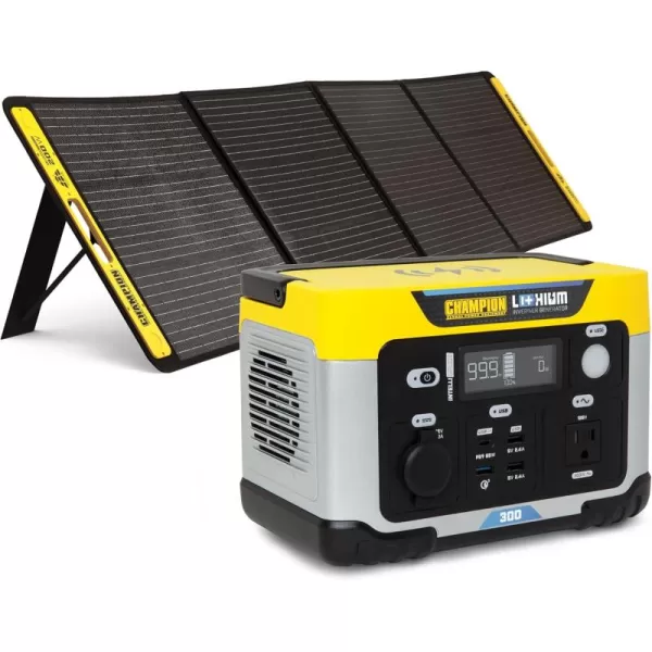 imageChampion Power Equipment 1638Wh Lithium Ion Expansion Battery and 200Watt Solar Panel285Wh Solar Power Station  200W Solar Panel