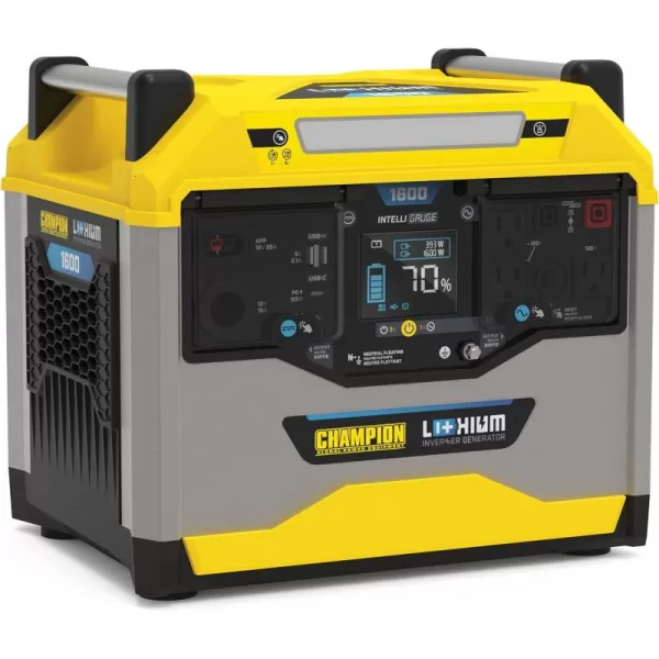 imageChampion Power Equipment 201260 998Wh Power Station 20001000Watt Portable LithiumIon Battery Solar Generator1638 Wh