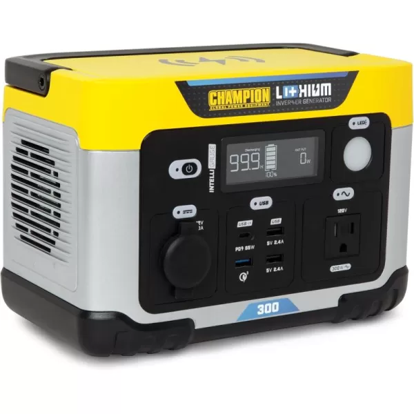 imageChampion Power Equipment 201260 998Wh Power Station 20001000Watt Portable LithiumIon Battery Solar Generator285 Wh