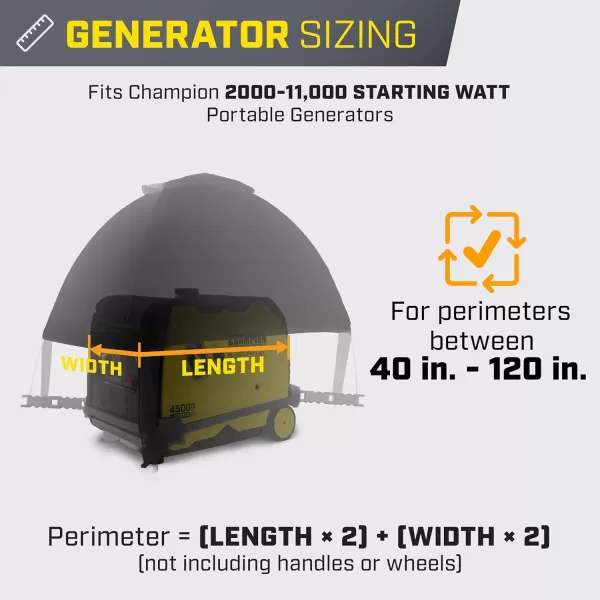 imageChampion Power Equipment 100376 Storm Shield Severe Weather Portable Generator Cover by GenTent for 4000 to 12500Starting Watt Generators2000 to 11 000Watts Inverters