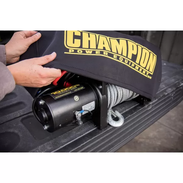 imageChampion Power Equipment 18035 WeatherResistant Neoprene Storage Cover for Winches 800012000 lb8000  12 000 lb Winch  Drawstring