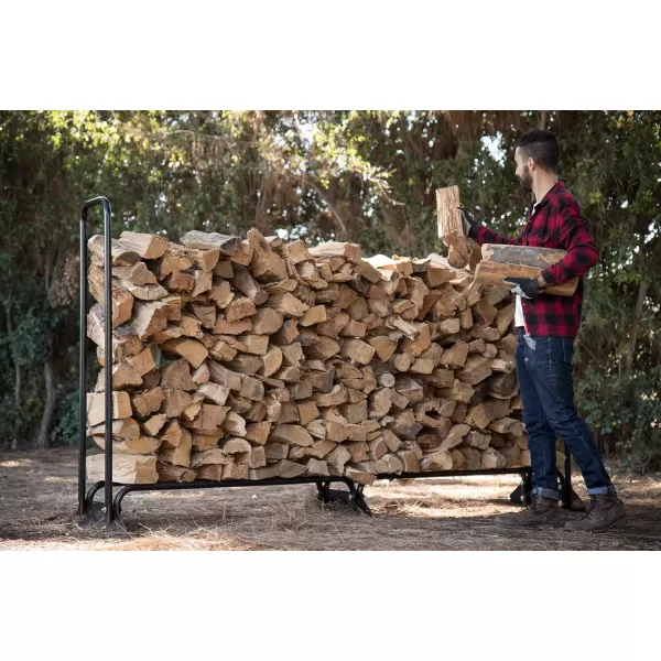 imageChampion Power Equipment 201163 Inch Firewood Heavy Duty Log 48quot Wood Rack  Cover Weather Resistant Cover Included96 Wood Rack  Cover