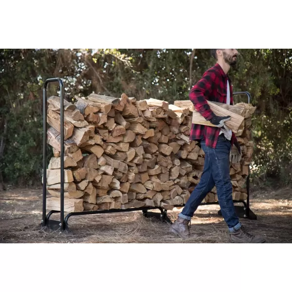 imageChampion Power Equipment 201163 Inch Firewood Heavy Duty Log 48quot Wood Rack  Cover Weather Resistant Cover Included96 Wood Rack  Cover