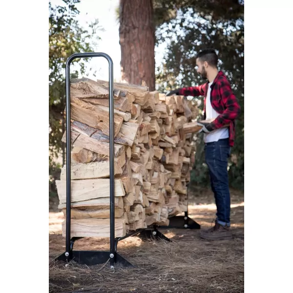 imageChampion Power Equipment 201163 Inch Firewood Heavy Duty Log 48quot Wood Rack  Cover Weather Resistant Cover Included96 Wood Rack  Cover